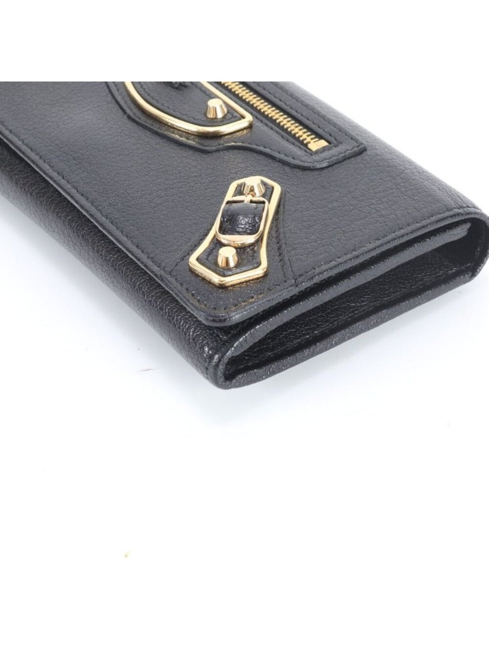 Balenciaga Classic Metallic Edge Money Wallet Leather Black - Picture 4 of 8